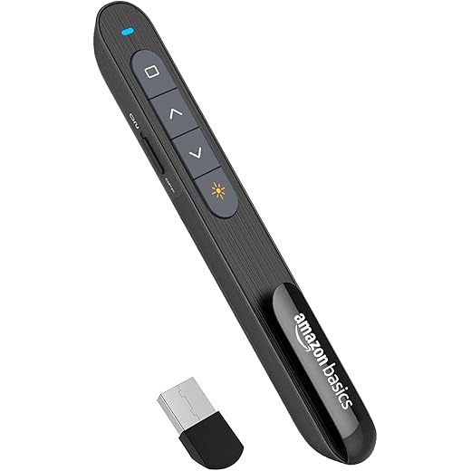 Amazon Basics Wireless USB Laser Flip Pen
