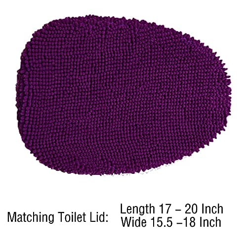 Madeals Chenille Toilet Lid Cover Shag Soft And Absorbent, Comfortable Bathroom Toilet Lid Cover Seat Fits Most Size Toilet Lids For Brown #TOP3