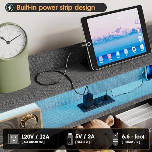 Vabches-Queen-Size-Lift-Up-Storage-Bed-Frame-Storage-Headboard-Charging-Station-LED-Lights-Upholstered-Platform-Bed-No-Box-Spring-Needed-Noise-Free