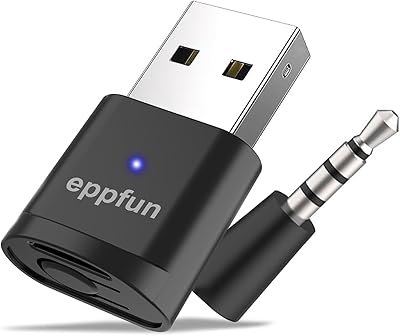 Adaptador Bluetooth USB eppfun 3040Plus para PS5, adaptador de audio Bluetooth con APTX de baja latencia y aptX-Adaptive, transmisor de audio inal&aacute;mbrico para conectar auriculares y aud&iacute;fonos inal&aacute;mbricos duales