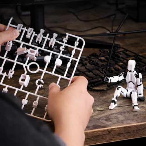 Image of TADCraft DIY Dummy 13 Action Figure and Battle Accessories | Fully Articulated Posable Robot Toy for Collection & Photography (Army Green Armour)