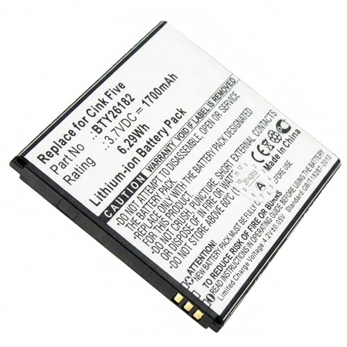 AccuCell Batterie compatible avec WiKo Cink Five, Rainbow, Wiko Darknight, Wiko Rainbow Lite, Wiko Stairway, Wiko Bloom, Wiko Barry