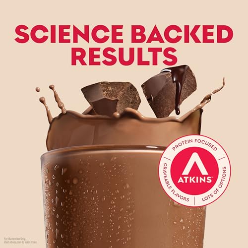 Image of Atkins Dark Chocolate Royale Protein Shake,High Protein Shakes,Low Glycemic,Low Carb and-Low Sugar Chocolate Flavored-Protein Shakes,Keto Friendly,(Pack of 24)