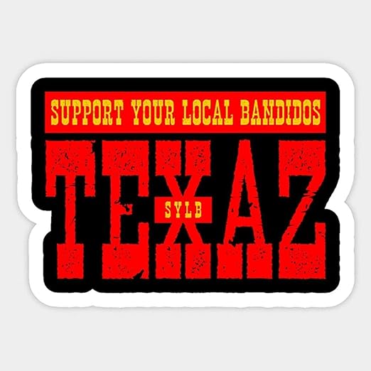 Stickers Vinyl Support Your Local Bandidos SYLB Stickers