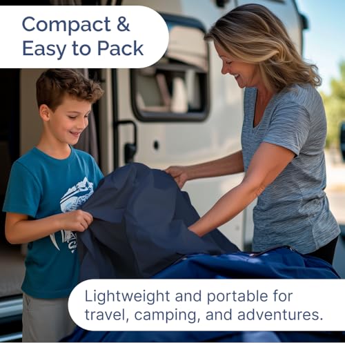Image of Cot Sheet Set, 33 inch x 75 inch - Easy-Fit Cot Size Mattress Sheets - Navy Blue | Ideal for Narrow Twin, Camper Bunk, RVs, Twin Bunks, Day Care & Camping Cots, Cot Size Fitted Sheet fits 6 inch to 10 inch Mattresses