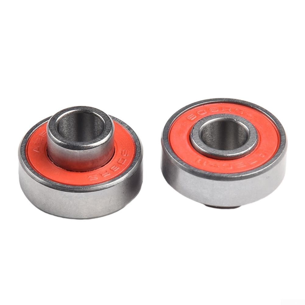 DAZZLEEX 608 2RS ABEC11 Rodamiento de acero, silencioso, placa larga, 8 piezas