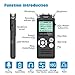 Digital Voice Recorder, HOMIEI 16 GB Voice Activate Recorder/ MP3 Player Rechargeable, HD Audio Recorder with Dual Intelligent Noise Reduction Microphones, for Meetings/Interviews/ Lectures/Class