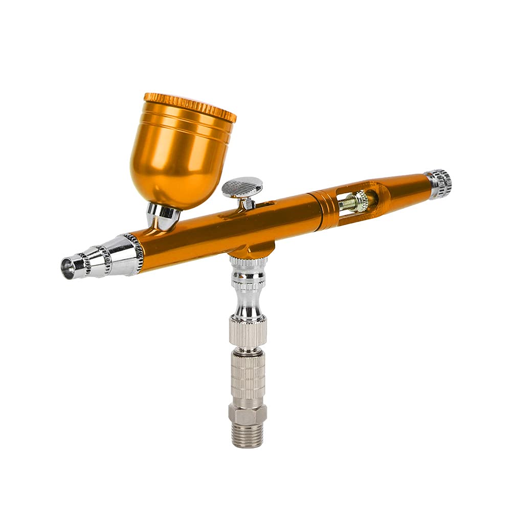 Malerei Airbrush Pistole Set Pneumatische Werkzeug Schwanz Ar130T Pneumatische Spritzpistole Schwanz Externe Einstellung Spritzen Bereich Und Dicke Einstellung Airbrush Sets (Gold)