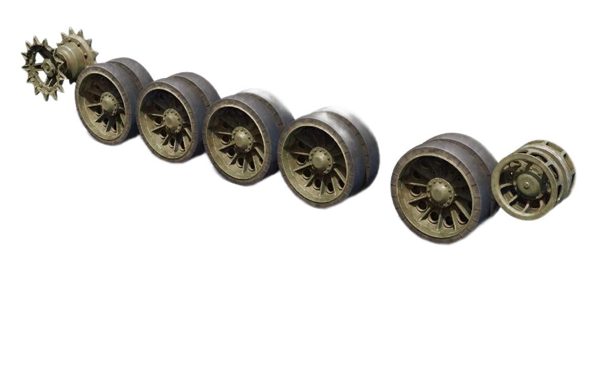 1/35 T-54 Wheels Set. Early Type Plastic Model Kit (Disassembled)