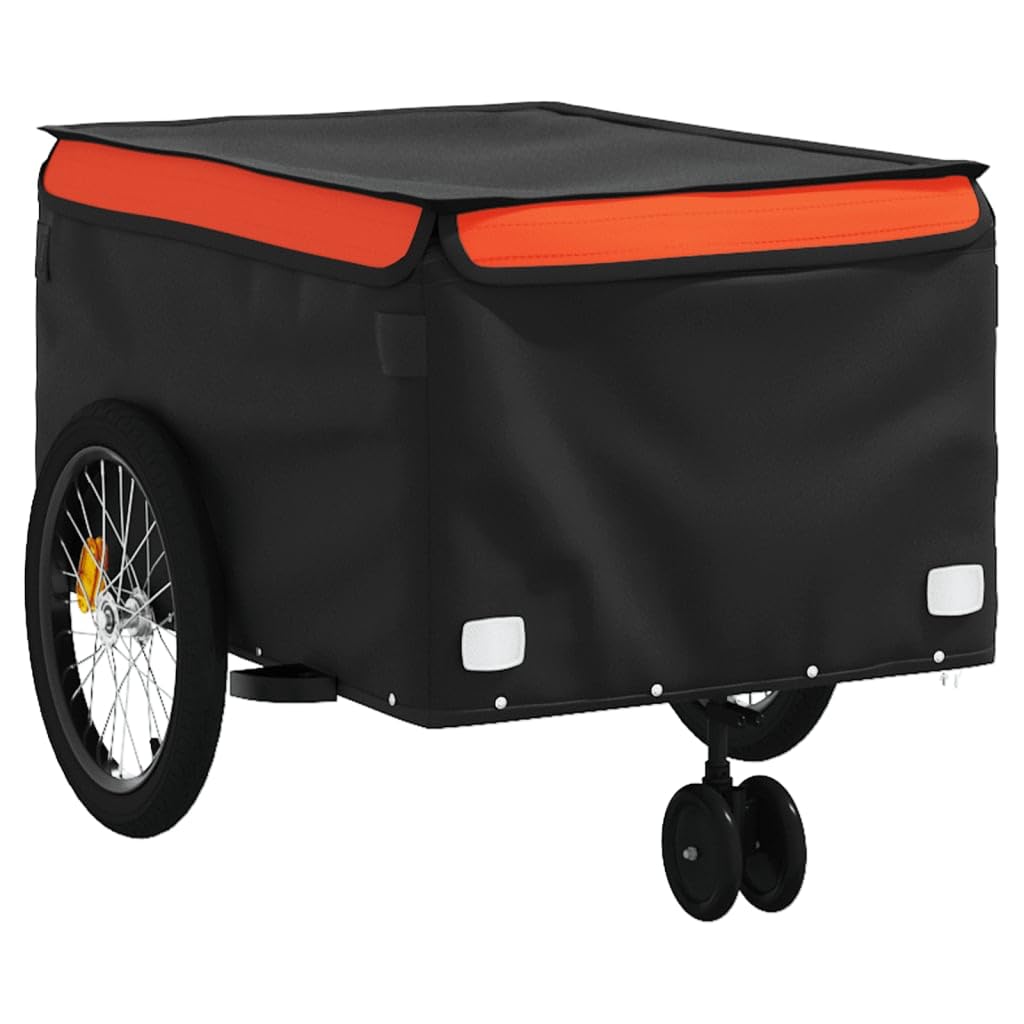 SKM Bike Trailer Black and Orange 45 kg Iron (Weight-14KG)-4110