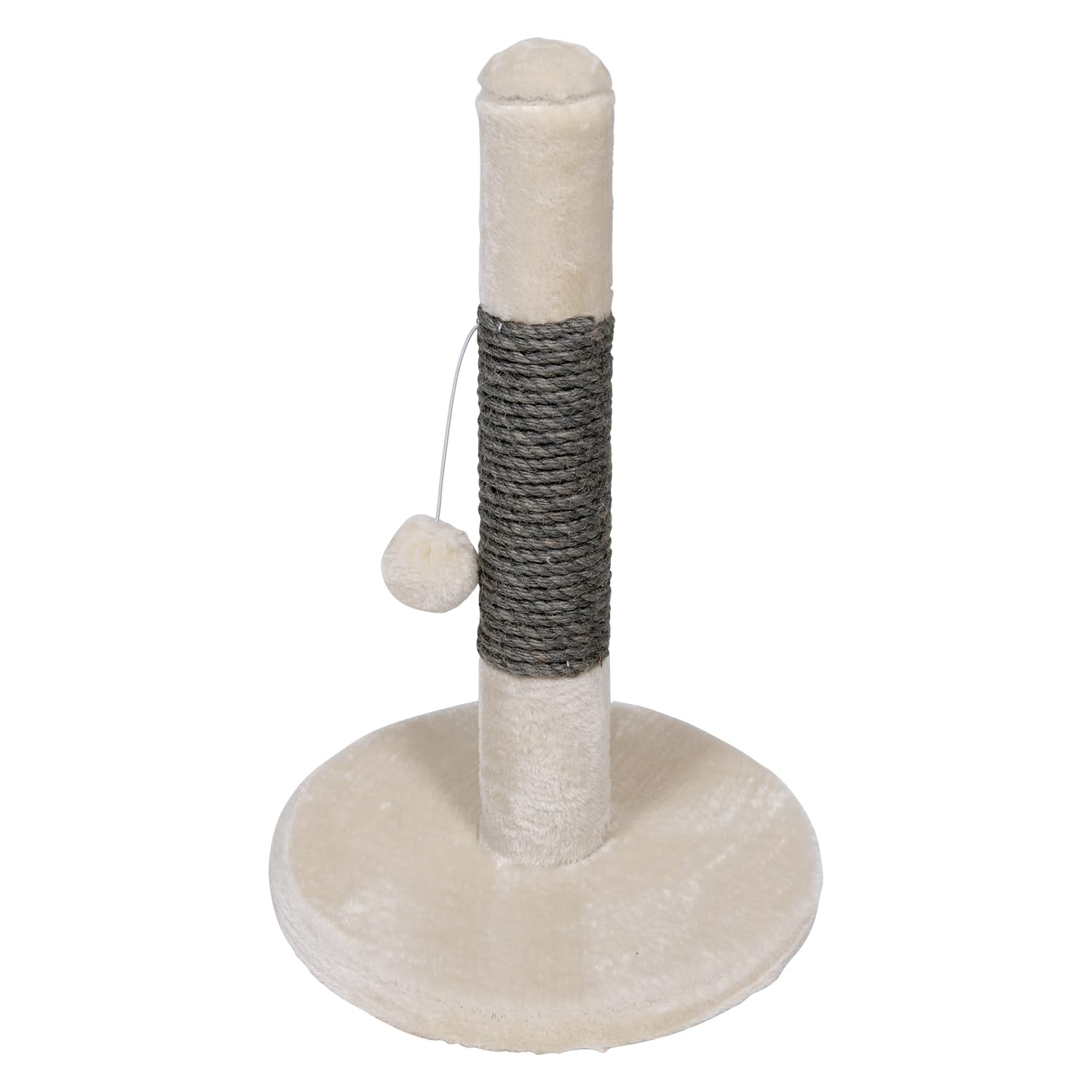 JACK AND VANILLA, Dumbo Design Cat Scratching Post, Play and Rest Area, Durable Materials, Easy to Clean, Dimensions 30 x 30 x 45 cm, Colour: Cream-Grey, Scratching Post Design