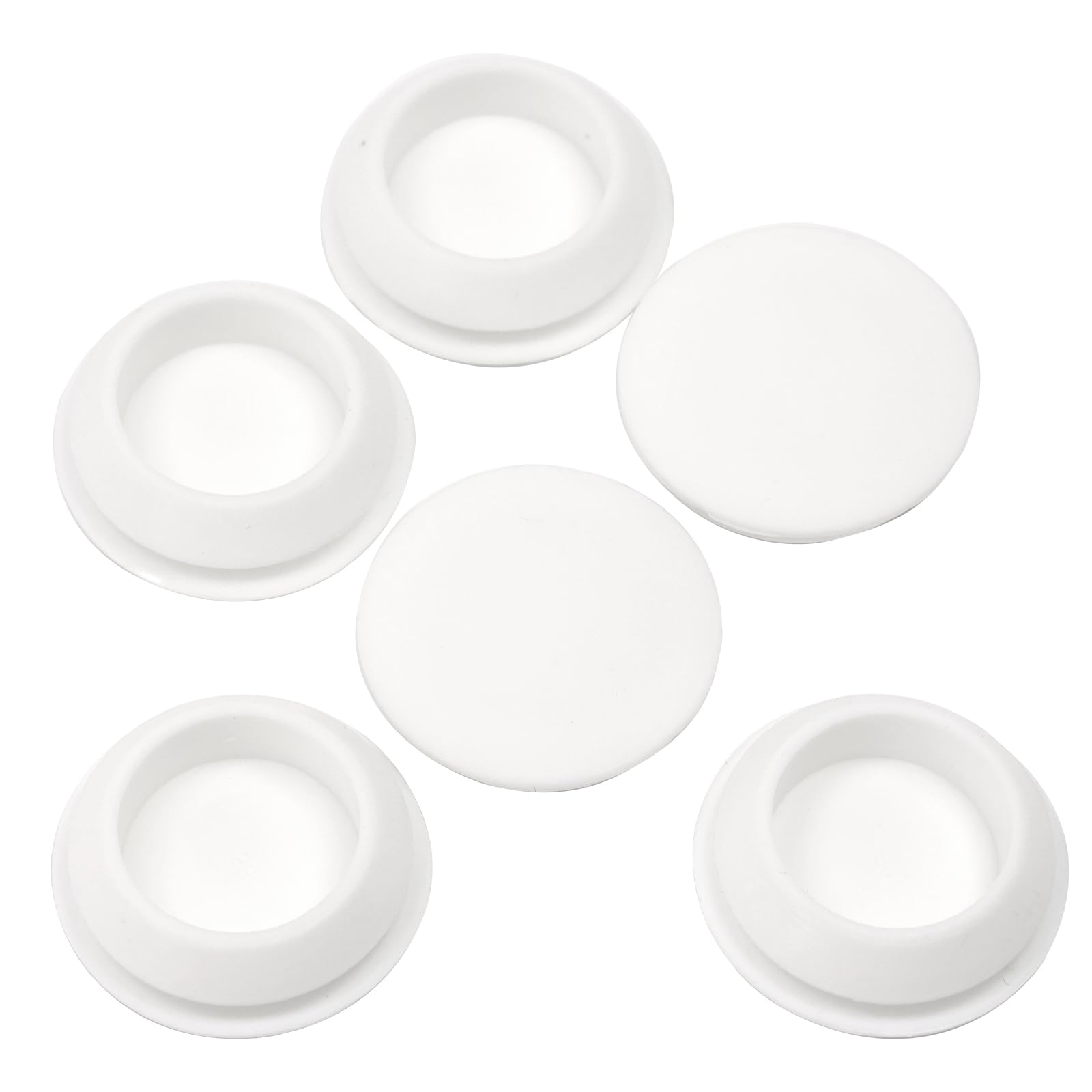 6 Pcs 28 mm Silicone Rubber Plugs for 28-30 mm (1-1/8"-1-3/16") Round Holes