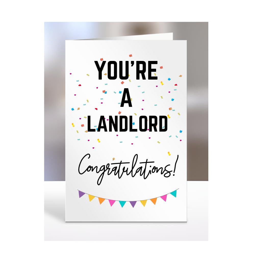 You're a Landlord card, gifts for men, women, him, her, female, male, presents for Christmas, new, congratulations, baby, you are, A5-173_135 โ image 1