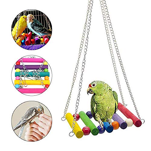 Vogelspeelgoed Opknoping Swing Shredding Kauwzitjes Papegaai Speelgoed voor Kooi Conures Parkieten Valkparkieten Ara’s… - Afbeelding 3