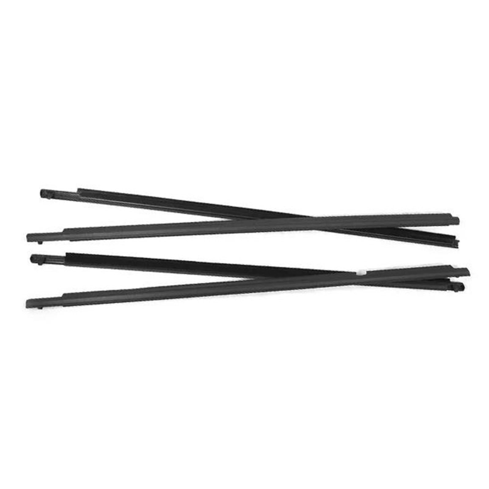 Crjimx Black Chrome Weatherstrip Seal Strips Door Window Moulding Glass 4Pcs For Toyota For Corolla 2008-2013 7573012300(Black)