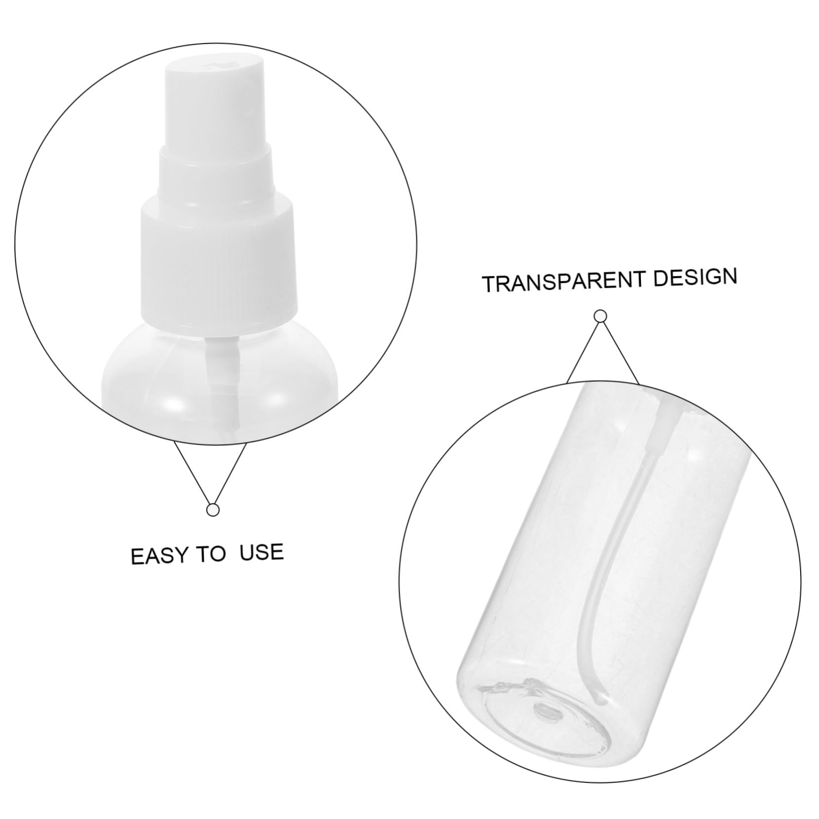 CALLARON 100 Sztuk Sztuk Przezroczystych Butelek Rozpylających Przenośny Atomizer Do i Olejków Eterycznych Wielofunkcyjne Pojemniki Podróżne z Mgiełką Wielokrotnego Napełniania
