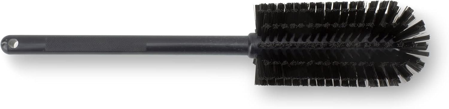SPARTA Large Water Bottle Brush Ideal for Wide-Mouth Jars, Bottles and Tumblers, Dishwashing Tool with Handle for Home and Commercial Kitchens, Plastic, 16 Inches, Black, (Pack of 4)