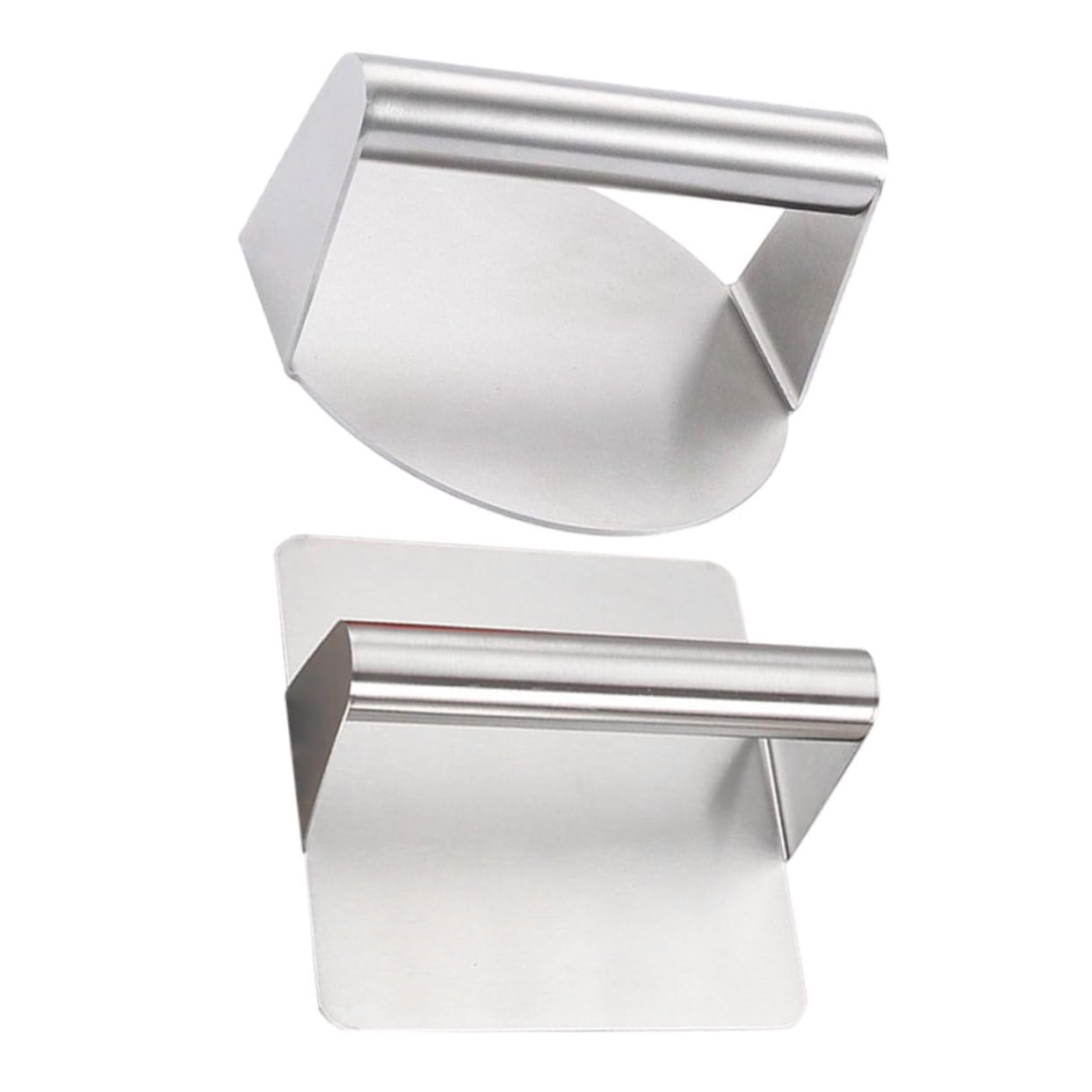 KOCKSHION 2pcs Stainless Steel Meat Press Griddle Press for Burgers Ergonomic Handle Easy to Clean Design for Grilling Cooking