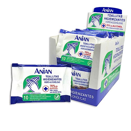 DOMI toallitas hidro-alcohólicas 70% manos 10 u