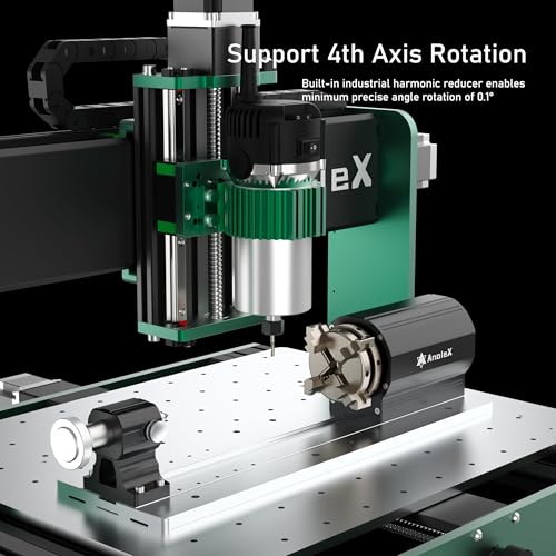 AnoleX CNC Router Machine 4030-Evo Ultra 2, All-Metal XYZ Axis Dual Steel Linear Guides & Ball Screws with 800W Trim Router for Metal Aluminum Brass Wood Acrylic PCB - Image 8