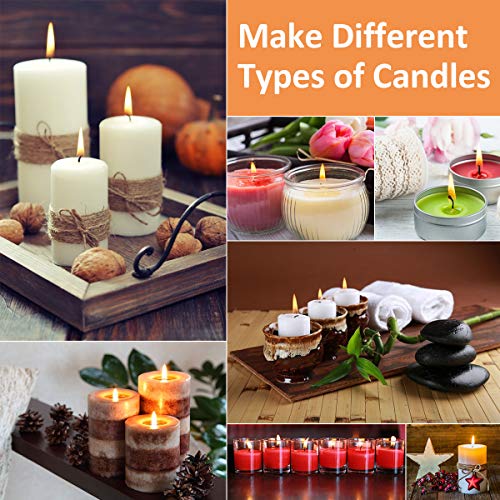 Coitak 200FT Hemp Candle Wick with 200 PCS Metal Tabs, Natural Beeswax Coating for Candle Making, 2mm