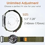 Blueshaweu for Blackview Watch 20mm, 22mm Rugged Nylon Sports Strap with Woven Loop Design Compatible with IOWODO W60,W20,R30 Pro,R50,Blackview W60,W20,R30 Pro,R50 Pro Smart Watch (Green, 22mmSize) - Image 7