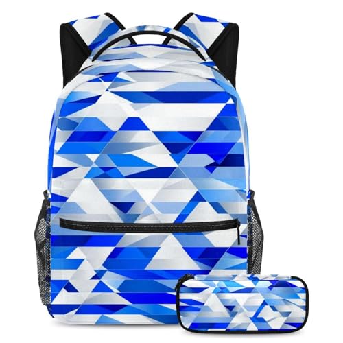 Sac à dos imprimé drapeau bleu d'Israël style urbain pour le lycée et la fac