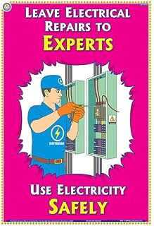 SES02E | TeachingNest | Leave Repairs to experts | English | 33x48 cm | Electrical Safety Poster | Industrial Safety Poste... Price In India