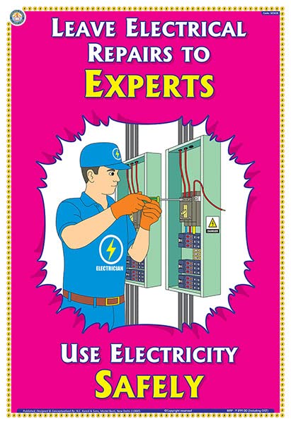 SES02E | TeachingNest | Leave Repairs to experts | English | 33x48 cm | Electrical Safety Poster | Industrial Safety Poste... - Review, Price and Buying Guide