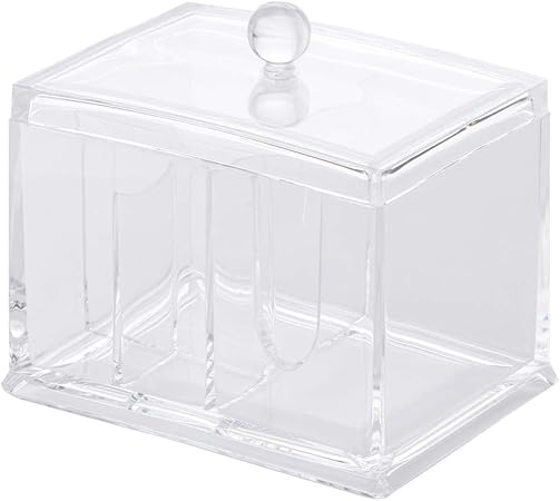 Amazon Co Jp クリアコットンケース コットンボックス コットン入れ コットン収納 綿棒ケース 綿棒入れ 綿棒収納 コスメボックス メイクボックス メイクケース 小物入れ 蓋 フタ付 クリア 透明 コットン 綿 収納 箱 ボックス ケース ビューティー