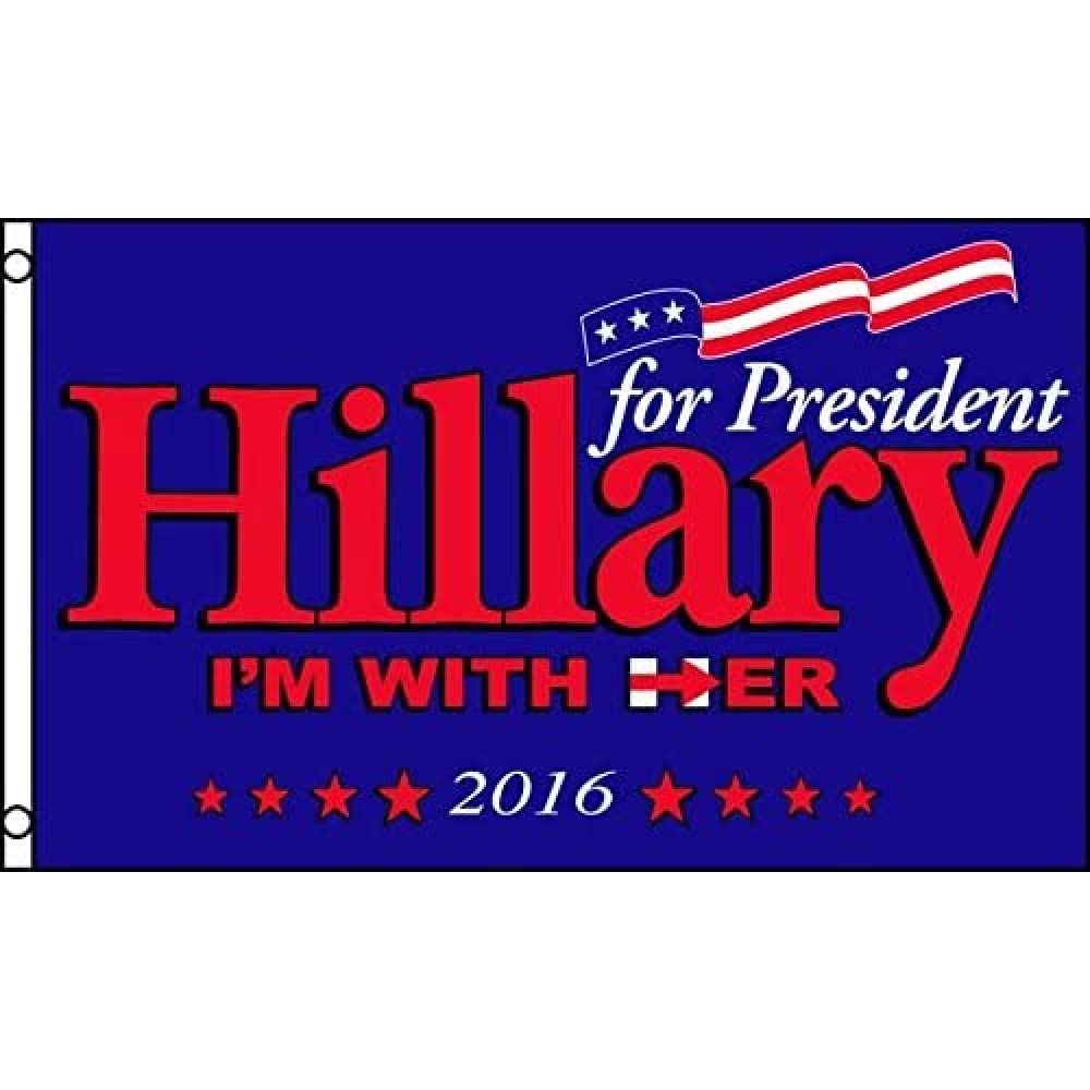 AZ FLAG, Hillary Clinton For President 2016 Flag, 3x5 Ft, 100D Polyester Hillary For America Banner with Two Metal Grommets