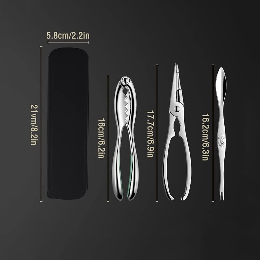 Seafood Tools Gift Boxed Seafood Tool Set Essential Tools for Eating Seafood for Seafood Lovers Use for Lobster, Crab, Hairy Crab Crab Leg Cracker Tools(Pink)