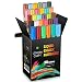 Longan Craft 30pcs Marqueurs Craie Liquide Couleurs Assorties Pour Tableau Noir Tableau Blanc Album Photo Scrapbooking Vitres Verres Pointe Réversible 6mm avec 50pcs décoratif adhésif Autocollants