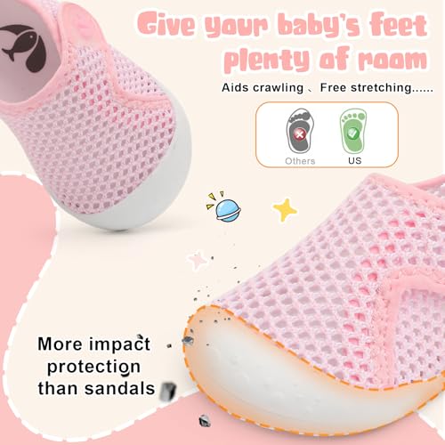 FEETCITY Infant Water Shoes Boys and Girls Barefoot Aqua Socks Quick Dry Beach Swim Pool Shoes