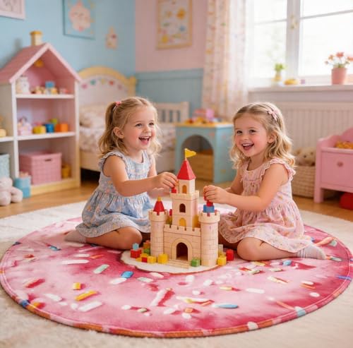 Image of Bnuitland Pink Donut Blanket, 300 GSM Double Sided Giant Realistic Funny Gift Throw for Sofa Bed, Super Soft Novelty Food Blanket for Kids /Pets and Adults