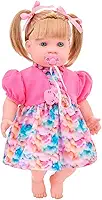 Boneca Larissa Fala 74 Frases 50cm Chupeta Brinquedo Menina