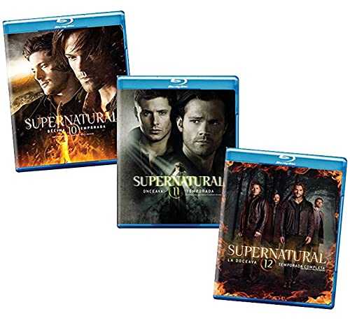 Supernatural: The Complete Tenth, Eleventh & Twelfth Seasons Blu-ray Collection (Season 10 / Season 11 / Season 12) [Region 1, Spanish Artwork]