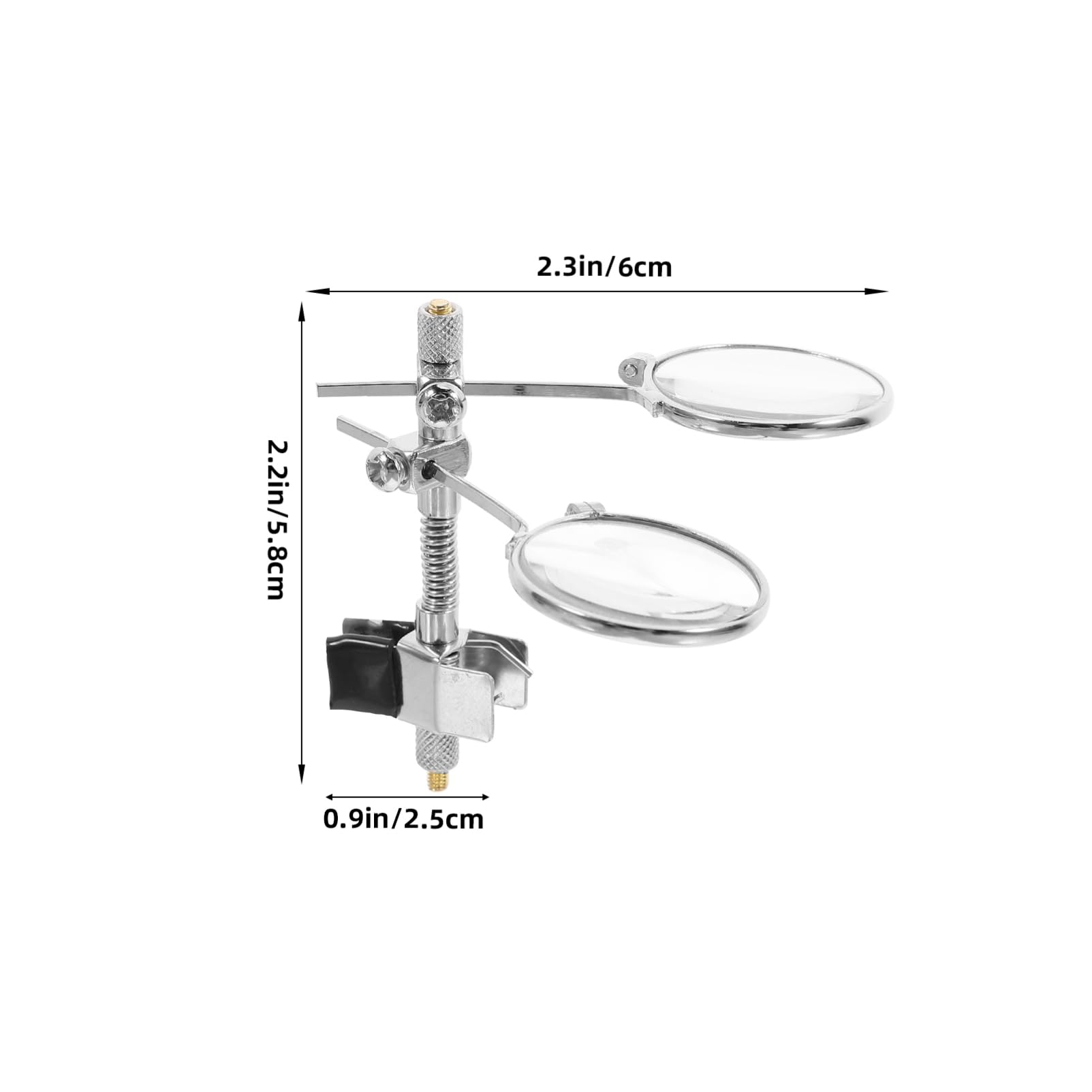 Lurrose Jewellers Eye Loupe Double Ocular Loupe Steampunk Lens Clip on Retro Magnifier Jewellery Making Repair Lightweight Magnifier