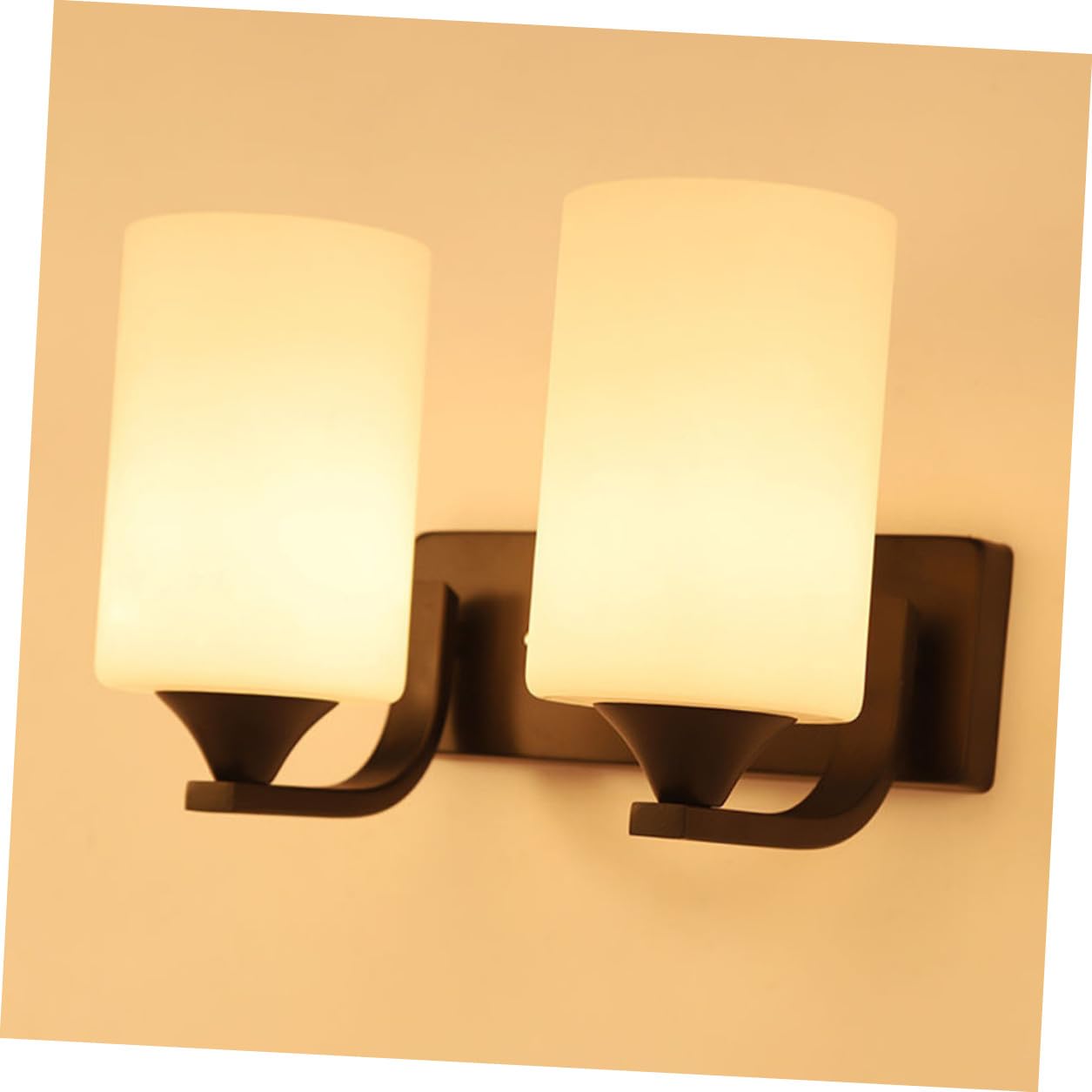 DOITOOL Paralume senza Sbavature Cilindrico E27 in Vetro Bianco 2 Pezzi per Lampadario Pendente Moderno per Luce a Soffitto e Parete