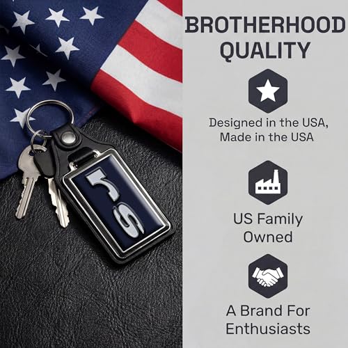 Image of Brotherhood Car Key Chain for Camaro - Classic Models Keychain for Men and Women Gift Key Ring - -