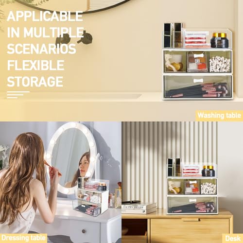 Schubladen-Kosmetik-Organizer – Stabil, Erweiterbar, Mit Fächern für Lippenstifte & Kosmetika – Perfekt Für Schlafzimmer, Bad & Schminktisch