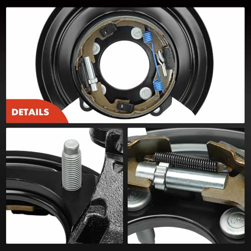 A-Premium Rear Driver Loaded Parking Brake Backing Plate Assembly Compatible with Ford Models - F-250 Super Duty 2005-2012, F-350 Super Duty 2005-2012, F-450 F-550 Super Duty 2011-2012 by A-Premium - Image 9