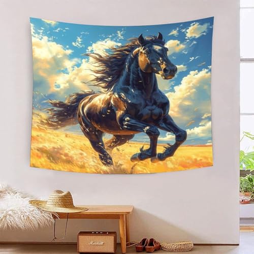 Tapisserie murale cheval 3D de 180x230 cm pour la décoration du salon