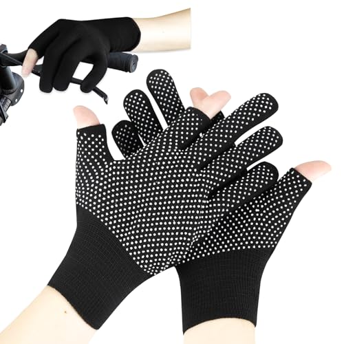 KkaFFe Bike Gloves for Men Women with Anti-Slip, Breathable Light Weight Half-Finger Cycling Gloves, Gym Workout Exercise Motorcycle Hiking Rowing Outdoor Sports Glove