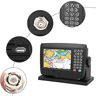 GPS Navigation for Boat, 7 inch Color Display Multifunction Fish Finder Chartplotter, Marine Navigator with Chart, 200 Routes and 10,000 Waypoints, GPS Navigation Locator