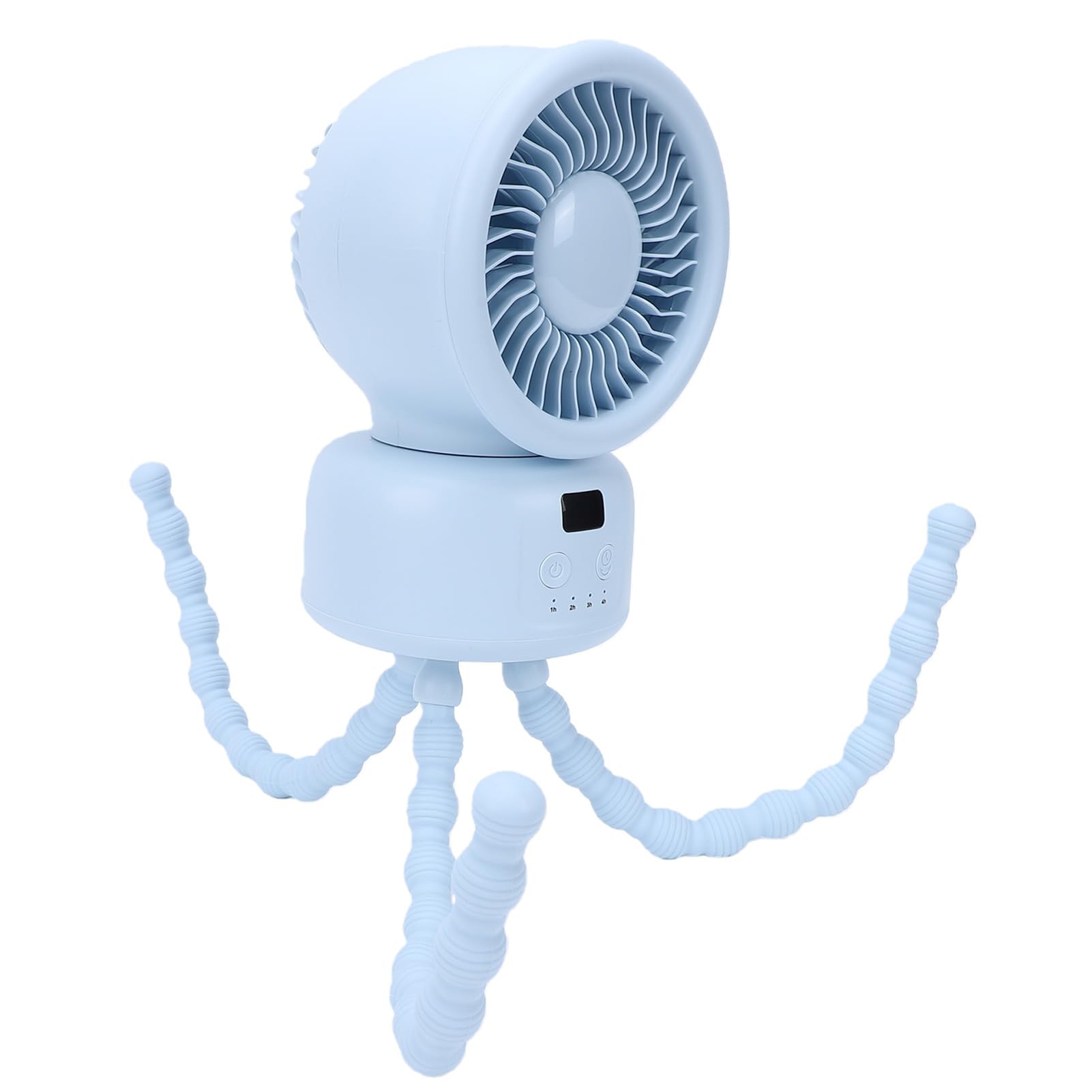 Hidyliu Ventilatore Portatile per Passeggino Ricaricabile 9000mAh Silenzioso Clip-on con Rotazione di 360 Gradi per Campeggio All'aperto e Uso Domestico