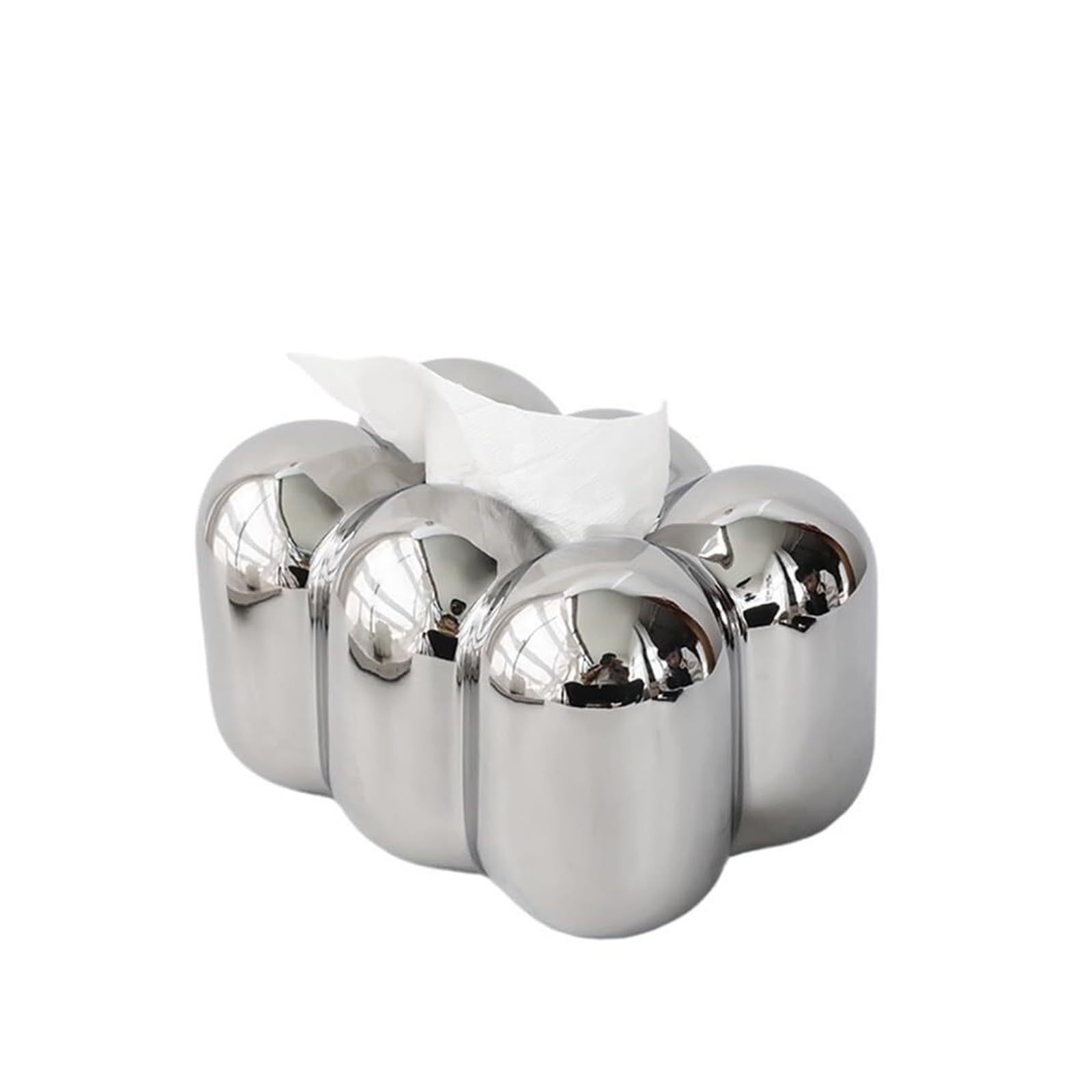 Boîte à mouchoirs en céramique argentée au design luxe moderne