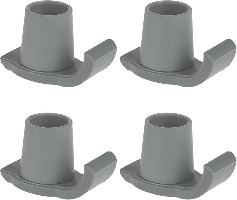 Magicorange Walker Glide Skis, 4 Pcs Universal Fit Walker Skis | Easy to Use Rubber Walker Feet,Replacement Skis for Walkers,Gift for Seniors,Grey