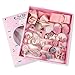Produktbild Comius Sharp Kinder Haarschmuck 18-teiliges Set, Geschenkbox Haarclip Haarspange, Haarspange Baby, Mädchen Haarschmuck Haarspangen Set, Baby Mädchen Haarspangen-Rosa