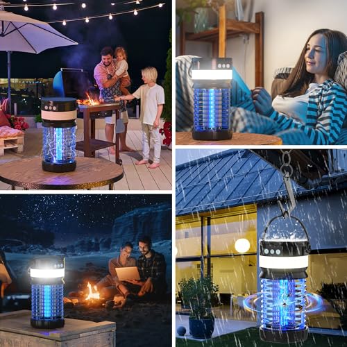 Bluelage 001 Solar Bug Zapper For Outdoor & Indoor,4200V Mosquito Zapper Waterproof Fly Trap,Portable Rechargeable Mosquito Killer thumb #6